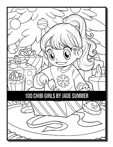 100 Chibi Girls: An Adult Coloring Book Collection with Cute Girls, Fantasy, Horror, Christmas, and More!