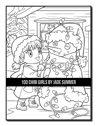 100 Chibi Girls: An Adult Coloring Book Collection with Cute Girls, Fantasy, Horror, Christmas, and More!