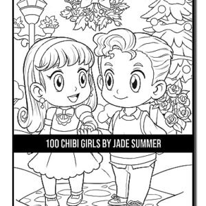 100 Chibi Girls: An Adult Coloring Book Collection with Cute Girls, Fantasy, Horror, Christmas, and More!