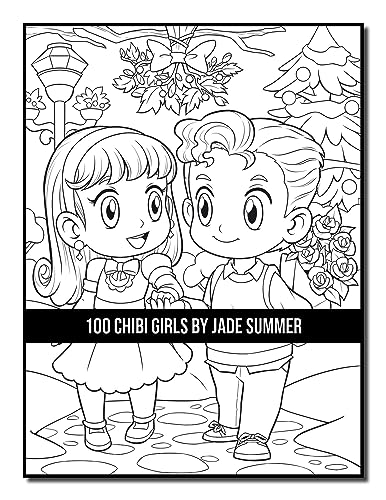 100 Chibi Girls: An Adult Coloring Book Collection with Cute Girls, Fantasy, Horror, Christmas, and More!