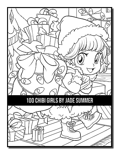 100 Chibi Girls: An Adult Coloring Book Collection with Cute Girls, Fantasy, Horror, Christmas, and More!