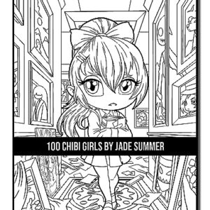 100 Chibi Girls: An Adult Coloring Book Collection with Cute Girls, Fantasy, Horror, Christmas, and More!