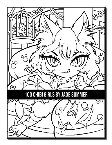 100 Chibi Girls: An Adult Coloring Book Collection with Cute Girls, Fantasy, Horror, Christmas, and More!