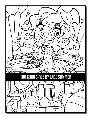 100 Chibi Girls: An Adult Coloring Book Collection with Cute Girls, Fantasy, Horror, Christmas, and More!