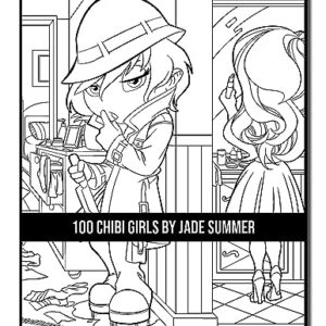 100 Chibi Girls: An Adult Coloring Book Collection with Cute Girls, Fantasy, Horror, Christmas, and More!