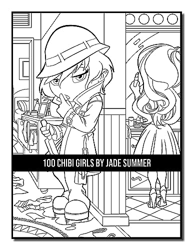 100 Chibi Girls: An Adult Coloring Book Collection with Cute Girls, Fantasy, Horror, Christmas, and More!