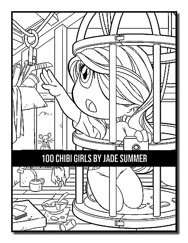 100 Chibi Girls: An Adult Coloring Book Collection with Cute Girls, Fantasy, Horror, Christmas, and More!