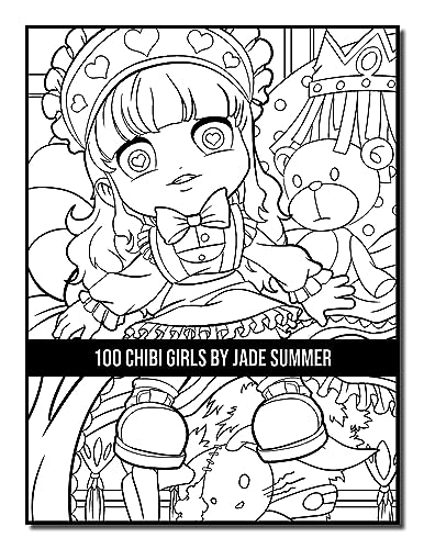 100 Chibi Girls: An Adult Coloring Book Collection with Cute Girls, Fantasy, Horror, Christmas, and More!