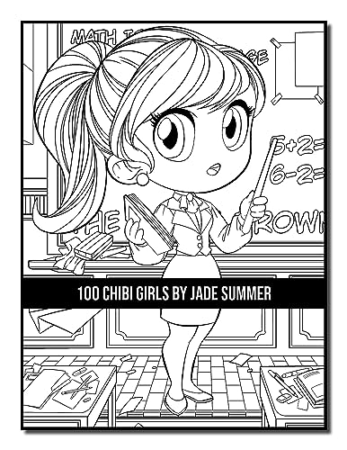 100 Chibi Girls: An Adult Coloring Book Collection with Cute Girls, Fantasy, Horror, Christmas, and More!