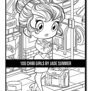 100 Chibi Girls: An Adult Coloring Book Collection with Cute Girls, Fantasy, Horror, Christmas, and More!