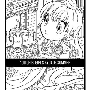 100 Chibi Girls: An Adult Coloring Book Collection with Cute Girls, Fantasy, Horror, Christmas, and More!