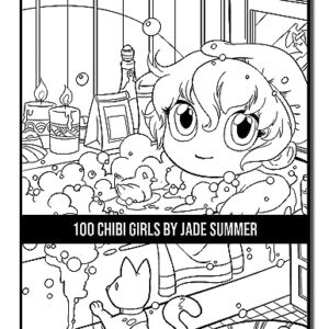 100 Chibi Girls: An Adult Coloring Book Collection with Cute Girls, Fantasy, Horror, Christmas, and More!