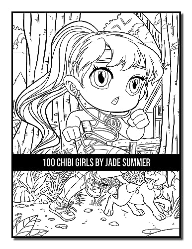 100 Chibi Girls: An Adult Coloring Book Collection with Cute Girls, Fantasy, Horror, Christmas, and More!