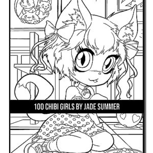 100 Chibi Girls: An Adult Coloring Book Collection with Cute Girls, Fantasy, Horror, Christmas, and More!