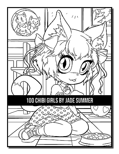 100 Chibi Girls: An Adult Coloring Book Collection with Cute Girls, Fantasy, Horror, Christmas, and More!