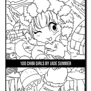 100 Chibi Girls: An Adult Coloring Book Collection with Cute Girls, Fantasy, Horror, Christmas, and More!