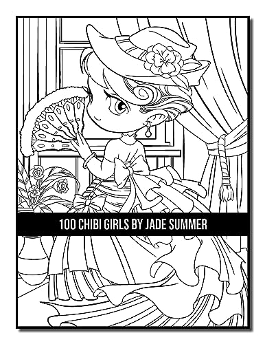 100 Chibi Girls: An Adult Coloring Book Collection with Cute Girls, Fantasy, Horror, Christmas, and More!