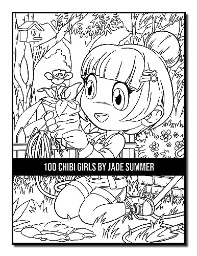 100 Chibi Girls: An Adult Coloring Book Collection with Cute Girls, Fantasy, Horror, Christmas, and More!