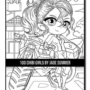 100 Chibi Girls: An Adult Coloring Book Collection with Cute Girls, Fantasy, Horror, Christmas, and More!