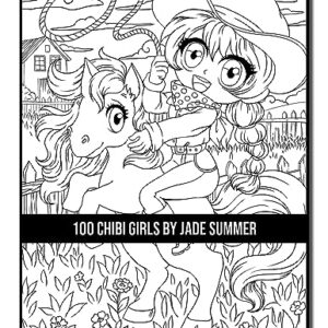 100 Chibi Girls: An Adult Coloring Book Collection with Cute Girls, Fantasy, Horror, Christmas, and More!