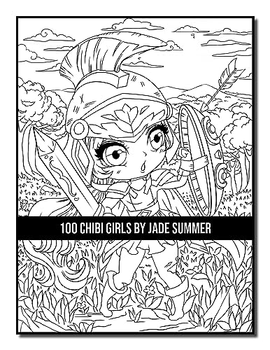 100 Chibi Girls: An Adult Coloring Book Collection with Cute Girls, Fantasy, Horror, Christmas, and More!