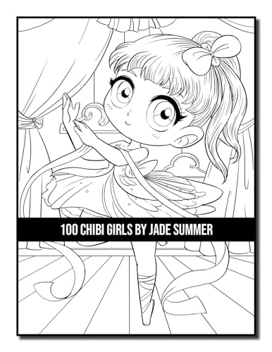 100 Chibi Girls: An Adult Coloring Book Collection with Cute Girls, Fantasy, Horror, Christmas, and More!