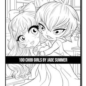 100 Chibi Girls: An Adult Coloring Book Collection with Cute Girls, Fantasy, Horror, Christmas, and More!