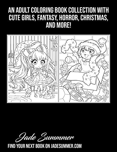 100 Chibi Girls: An Adult Coloring Book Collection with Cute Girls, Fantasy, Horror, Christmas, and More!