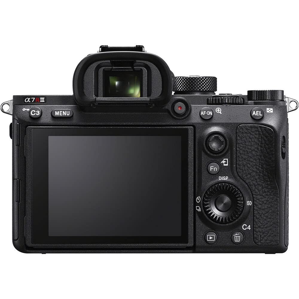 Sony a7R IIIA Mirrorless Camera (ILCE7RM3A/B) + 4K Monitor + Rode VideoMic + 2 x 64GB Card + Bag + 3 x NP-FZ100 Compatible Battery + Card Reader + LED Light + Corel Photo Software + More (Renewed)