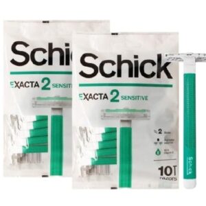 Schick Exacta2 Sensitive Disposable Shaver 20p (10 Count x 2Pack)