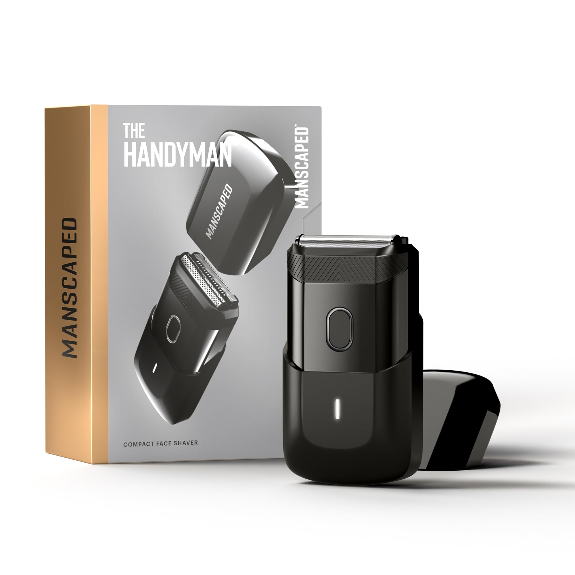 MANSCAPED® The Handyman™ Travel Duo includes The Weed Whacker™ 2.0 Nose & Ear Hair Trimmer and Portable Men’s Compact Facial Hair Shaver with Long-Hair Leveler & Foil Blades