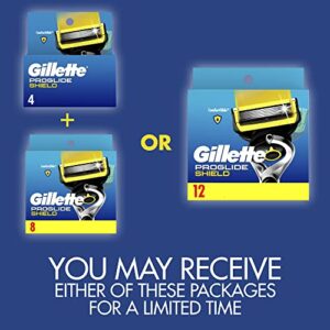 Gillette ProGlide Shield Razor Blade Refills, Shields against Skin Irritation, 12 Count