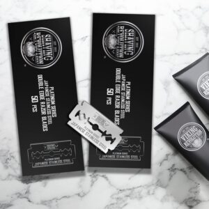 100 Count Double Edge Razor Blades - Men's Safety Razor Blades for Shaving - Platinum Japanese Stainless Steel Double Razor Shaving Blades for Men for a Smooth, Precise and Clean Shave