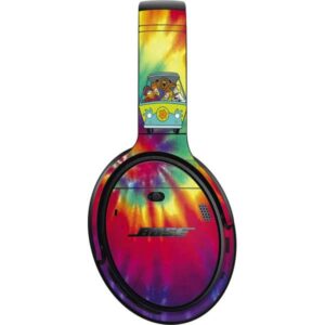 skinit decal audio skin compatible with bose quietcomfort 35 headphones - officially licensed warner bros scooby-doo tie dye design