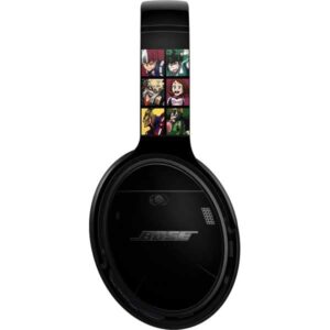 skinit decal audio skin compatible with bose quietcomfort 35 headphones - officially licensed crunchyroll my hero academia group design