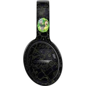 skinit decal audio skin compatible with bose quietcomfort 35 headphones - officially licensed warner bros rick and morty portal travel design