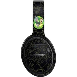 skinit decal audio skin compatible with bose quietcomfort 35 ii headphones - officially licensed warner bros rick and morty portal travel design