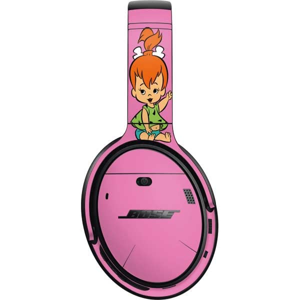 Skinit Decal Audio Skin Compatible with Bose QuietComfort 35 Headphones - Officially Licensed Warner Bros Pebbles Flintstone Design