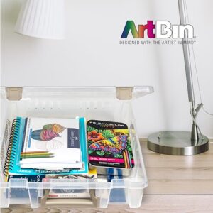 ArtBin 6955RK Super Satchel 1-Compartment Box, Art & Craft Organizer, 1-Pack, Translucent Blush