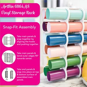 ArtBin 6864AS Vinyl Storage Rack, Stores 12 Vinyl Rolls, White