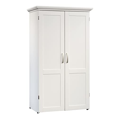 Sauder Miscellaneous Storage Craft & Sewing Armoire, L: 35.11" x W: 21.81" x H: 61.58", Glacier White finish