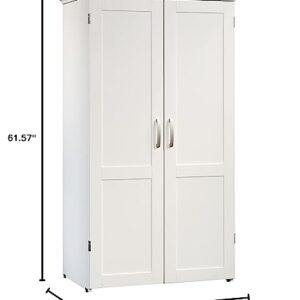 Sauder Miscellaneous Storage Craft & Sewing Armoire, L: 35.11" x W: 21.81" x H: 61.58", Glacier White finish