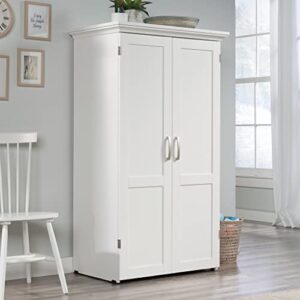 Sauder Miscellaneous Storage Craft & Sewing Armoire, L: 35.11" x W: 21.81" x H: 61.58", Glacier White finish