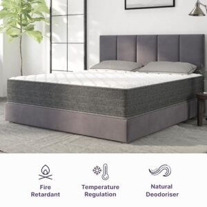 NapQueen King Mattress, 10 Inch Victoria Hybrid Cooling Gel Infused Pocket Spring and Memory Foam Mattress, King Size Mattress Bed in a Box, CertiPUR-US Certified, Fiberglass-Free Mattress