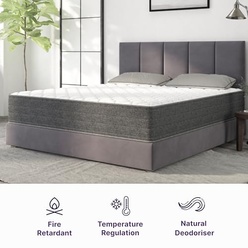 NapQueen King Mattress, 10 Inch Victoria Hybrid Cooling Gel Infused Pocket Spring and Memory Foam Mattress, King Size Mattress Bed in a Box, CertiPUR-US Certified, Fiberglass-Free Mattress