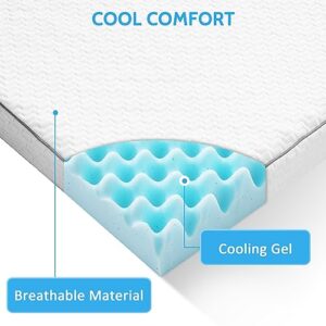 Swbvs King Mattress, 3 Inch Memory Foam Firm King Size Mattress with King Bed Mattress in a Box Pressure Relief & Supportive King Size Mattress