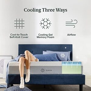 ZINUS 8 Inch Ultra Cooling Gel Memory Foam Mattress, King, Cool-to-Touch Soft Knit Cover, Pressure Relieving, CertiPUR-US Certified, Mattress in A Box, All-New, Made in USA