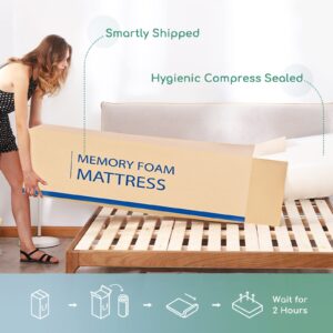 Memory Foam Mattress 12 Inch King Size, Medium Firm Cool Gel Foam Mattress with Breathable Soft Fabric Cover, CertiPUR-US Certified, Supportive & Pressure Relief Mattress Bed in A Box