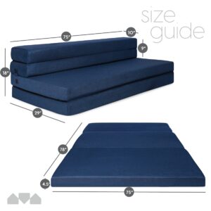 Milliard Tri-Fold Foam Folding Mattress- King Size- Foldable Sofa Mattress