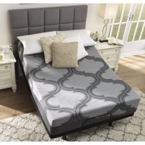 Signature Design by Ashley King Size 12 Inch Hybrid Mattress with Cooling Gel Memory Foam and Lumbar Support Form